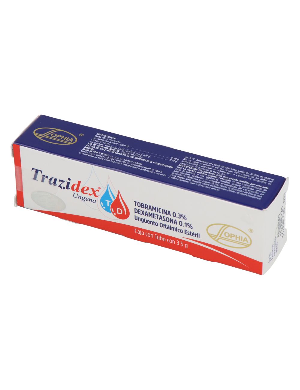 TRAZIDEX TOBRAMICINA/DEXAMETASONA UNG. OFTALMICO 3MG/1MG 3.5 GRAMOS CENABAST
