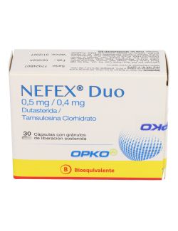 NEFEX DUO DUTASTERIDA/TAMSULOSINA 0.5 MG / 0.4 MG POR 30 CAPSULAS BIOEQUIVALENTE CENABAST