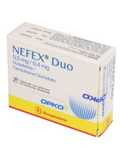 NEFEX DUO DUTASTERIDA/TAMSULOSINA 0.5 MG / 0.4 MG POR 30 CAPSULAS BIOEQUIVALENTE CENABAST