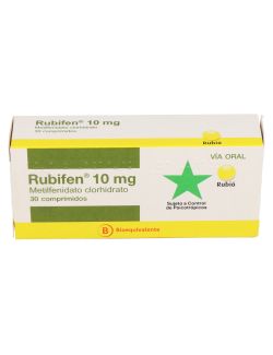RUBIFEN 10 MG METILFENIDATO 30 COMPRIMIDOS BIOEQUIVALENTE CENABAST