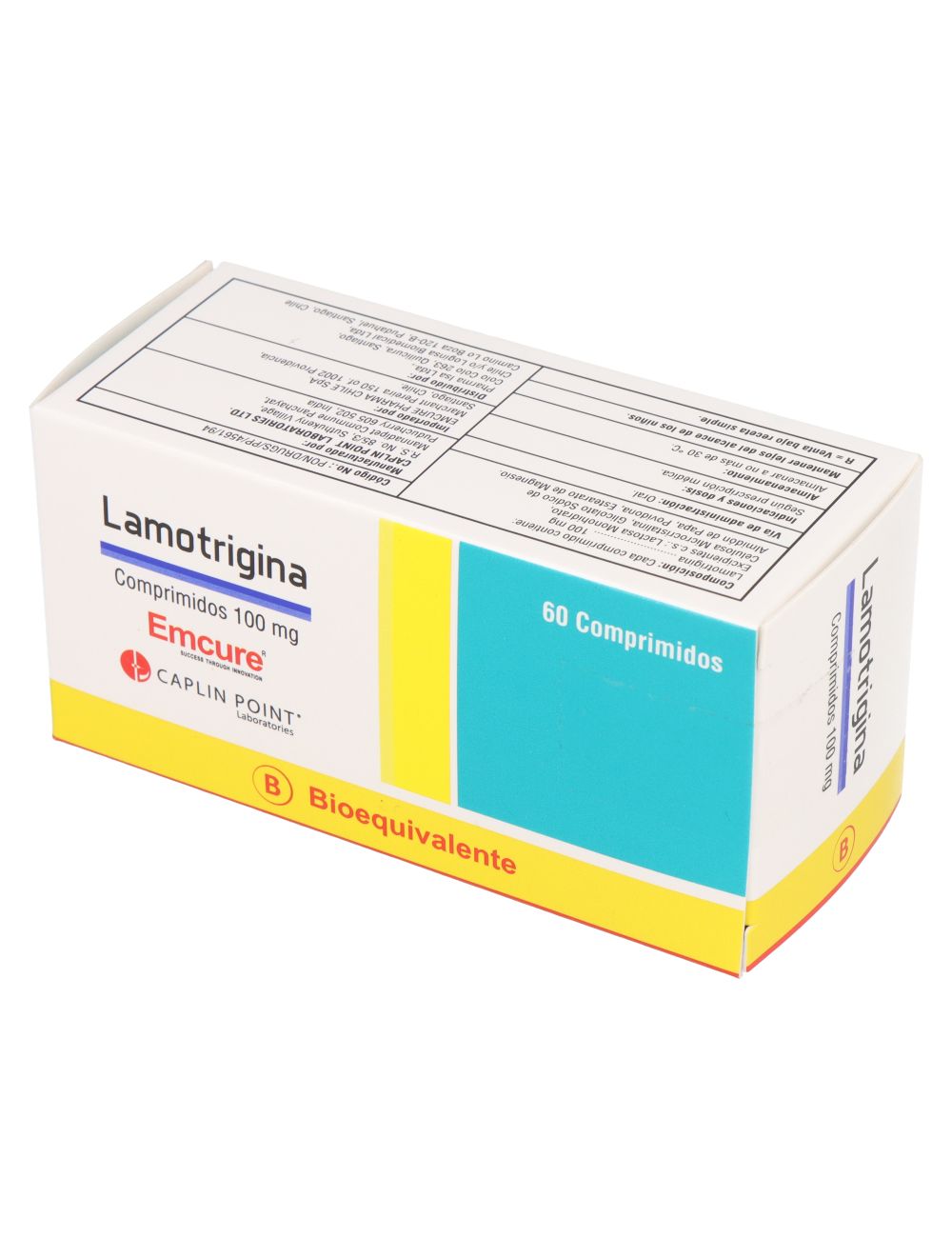 LAMOTRIGINA 100 MG CAJA 60 COMPRIMIDOS CENABAST