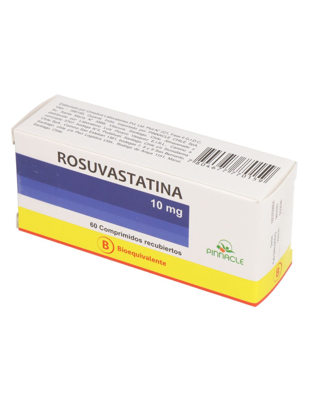 ROSUVASTATINA 10 MG BIOQUIVALENTE 60 COMPRIMIDOS CENABAST