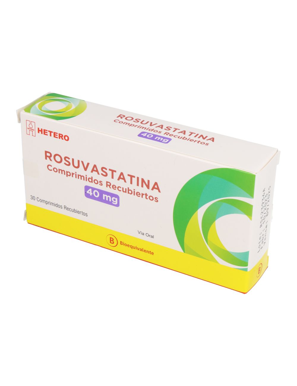 ROSUVASTATINA 40 MG 30 COMPRIMIDOS BIOEQUIVALENTE HETERO CENABAST