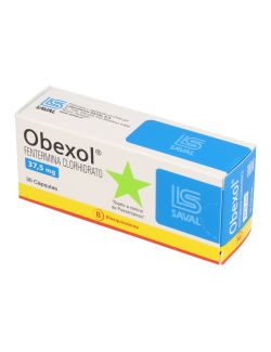 OBEXOL 37.5 MG FENTERMINA 30 CAPSULAS SAVAL CENABAST