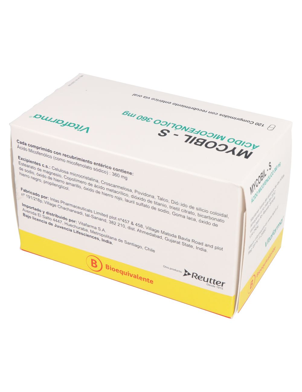 CENABAST MYCOBIL-S 360 MGCAJ 120 CM REC