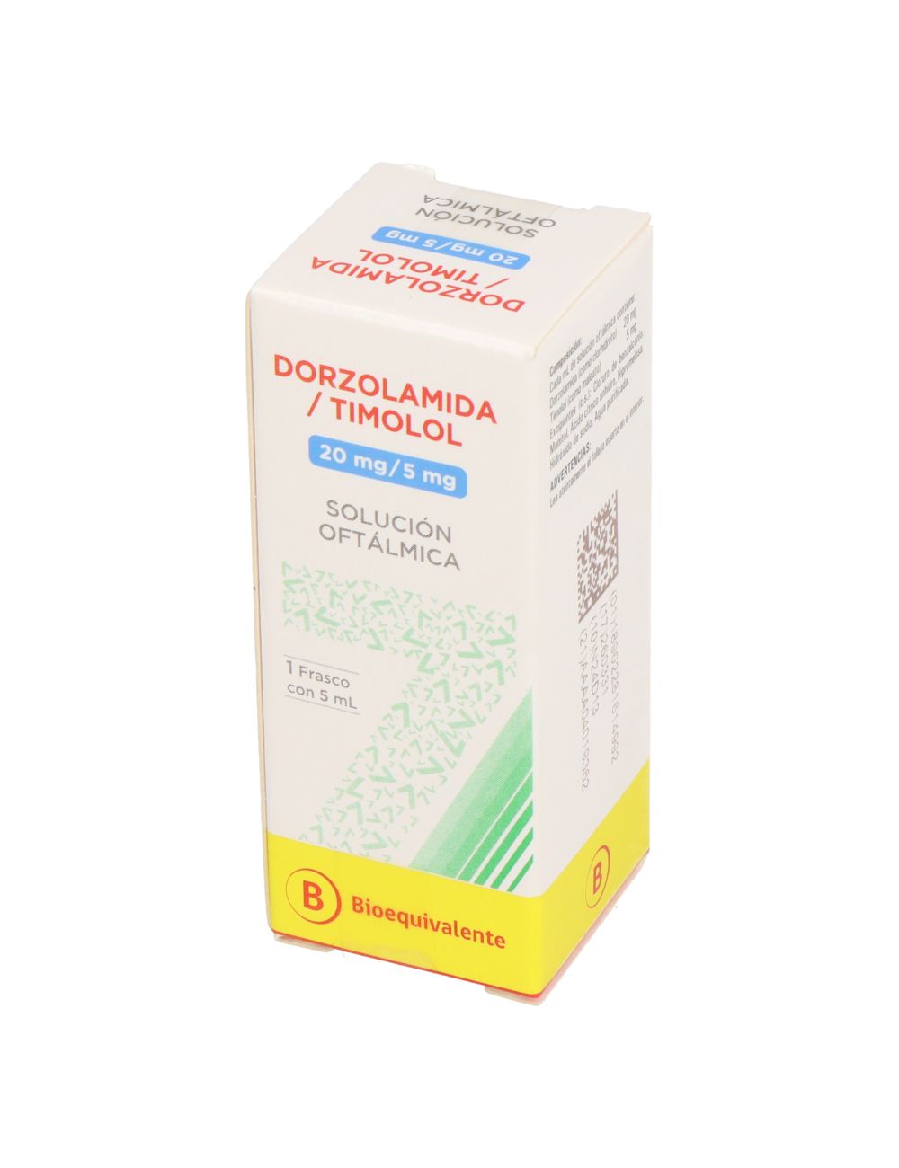 DORZOLAMIDA / TIMOLOL 20/5 MG SOLUCION OFTALMICA 5ML BIOEQUIVALENTE LABORATORIO INDIANA OPHTHALMICS LLP CENABAST
