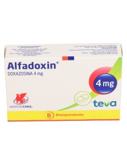 ALFADOXIN DOXAZOSINA 4MG CAJA 30 COMP. BIOEQUIVALENTE TEVA CENABAST