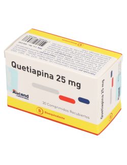 QUETIAPINA 25 MG 30 COMPRIMIDOS RECUBIERTOS BIOEQUIVALENTE LAB. ASCEND CENABAST