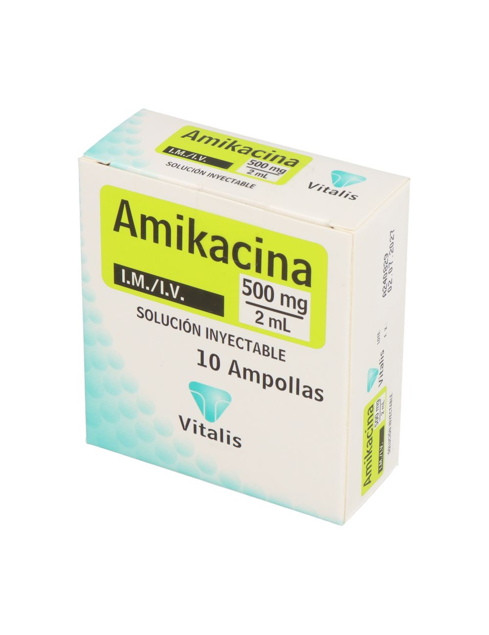 AMIKACINA 500MG/2ML 10 AMPOLLAS SOLUCION INYECTABLE LABORATORIO VITALIS
