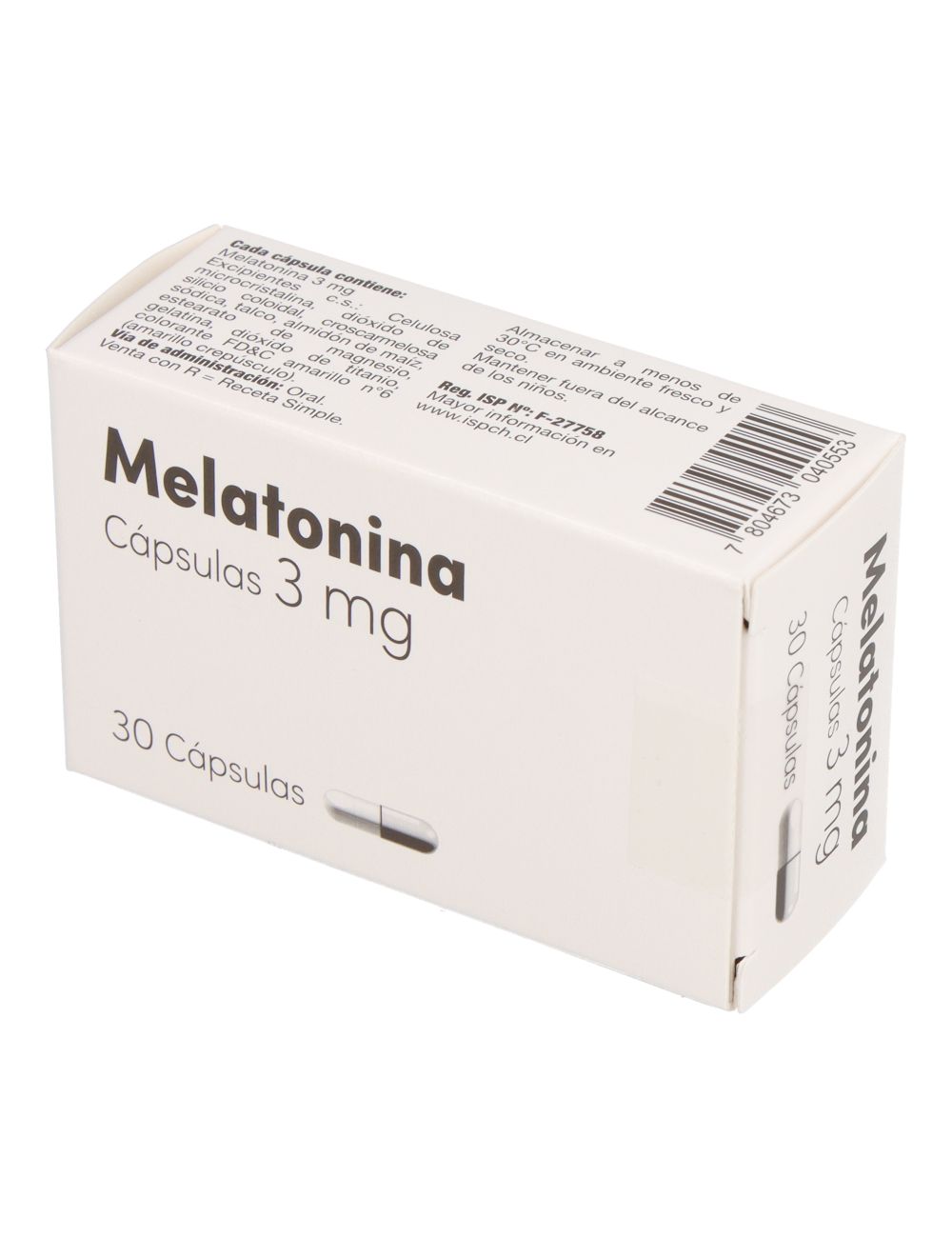 MELATONINA 3 MG 30 CAPSULAS LABORATORIO ARAMA CENABAST