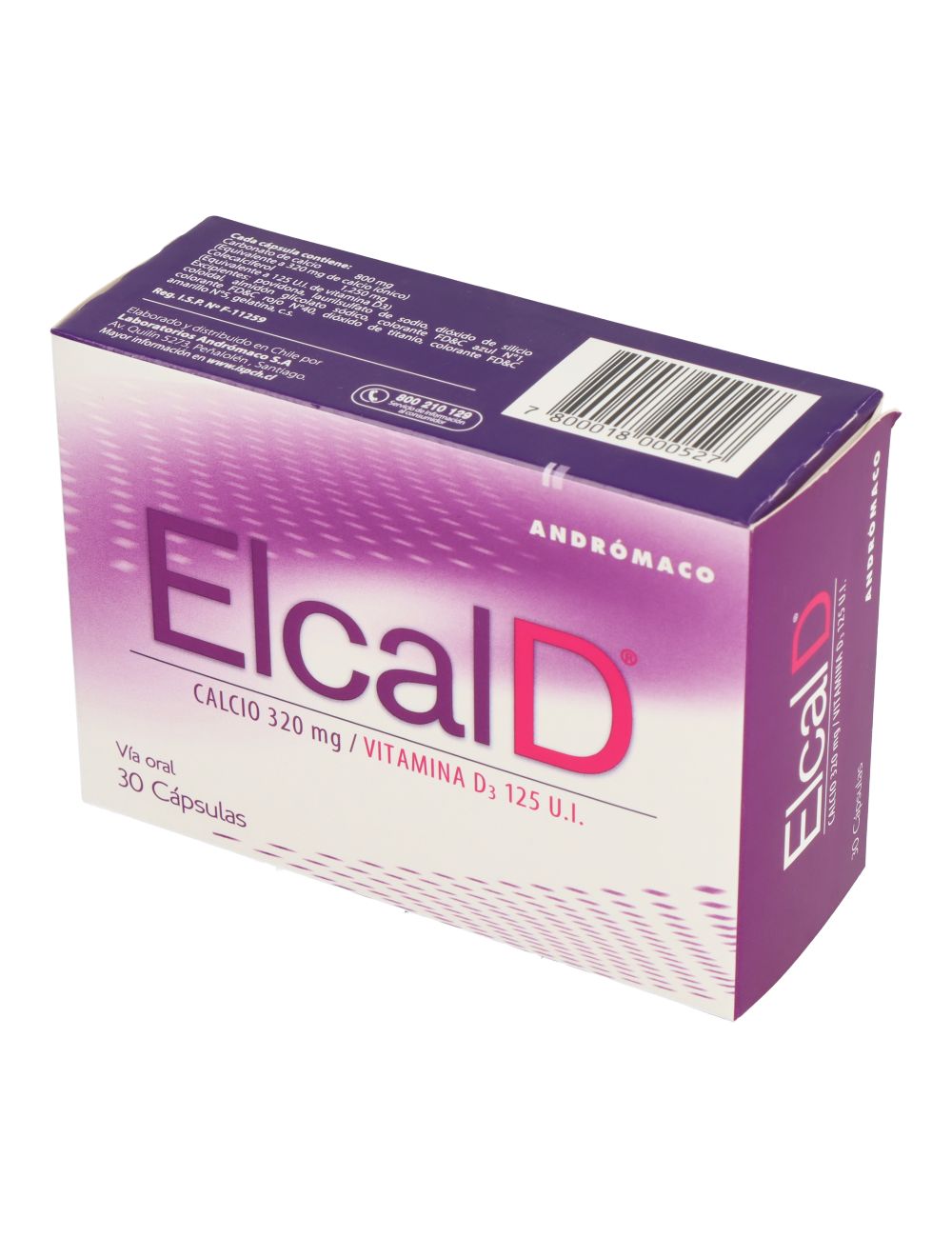 ELCAL D CALCIO 320MG/VITAMINA D3 125UI 30 CAPSULAS LAB.ANDROMACO