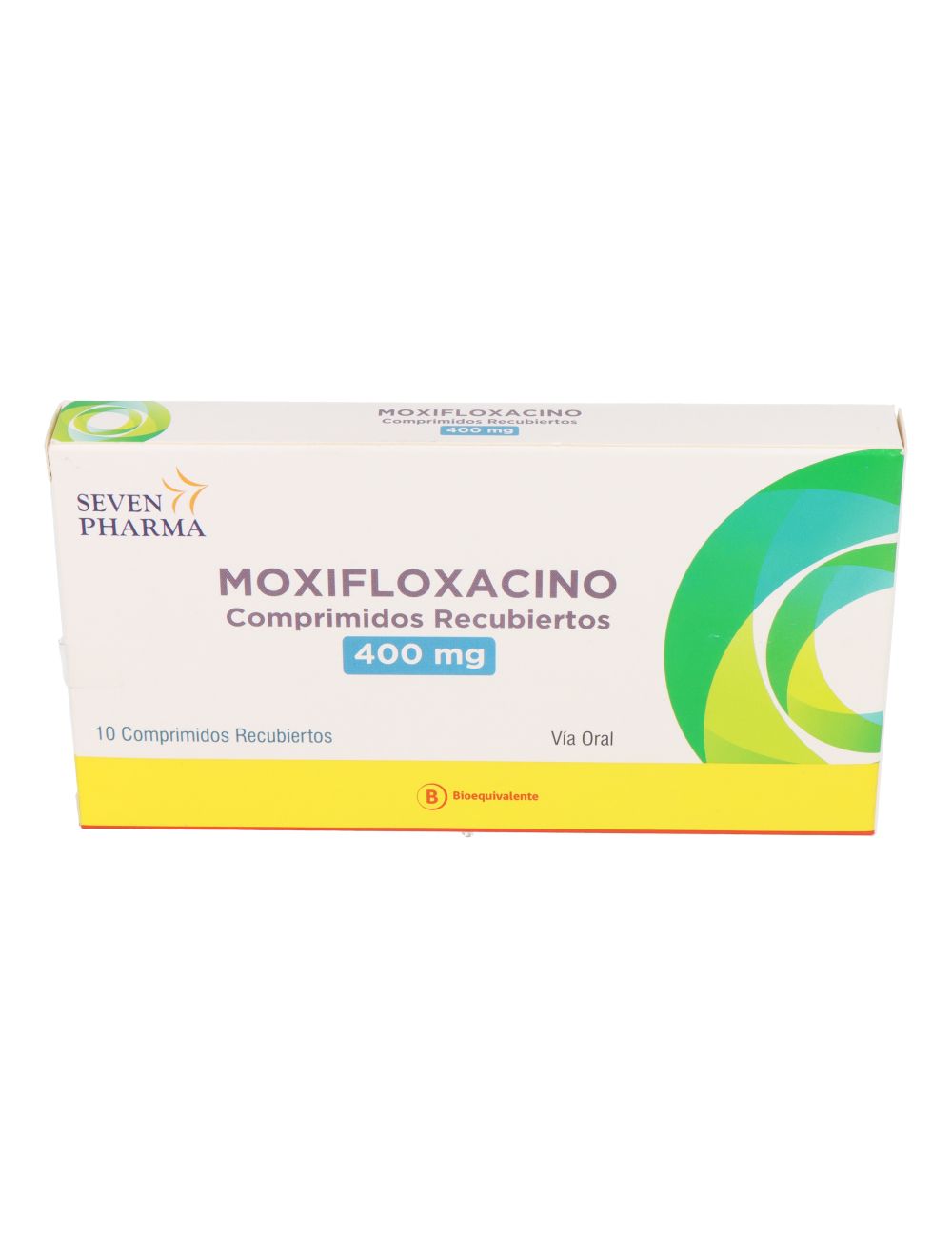 MOXIFLOXACINO 400 MG 10 COMPRIMDOS RECUBIERTOS BIOEQUIVALENTE LABORATORIO SEVEN PHARMA CENABAST