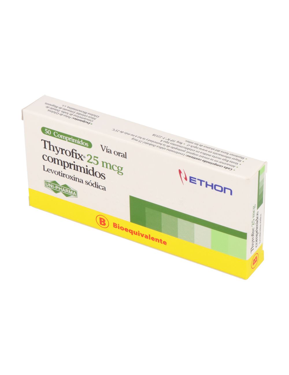 THYROFIX LEVOTIROXINA 25 MCG 50 COMPRIMIDOS BIOEQUIVALENTE LABORATORIO ETHONCENABAST
