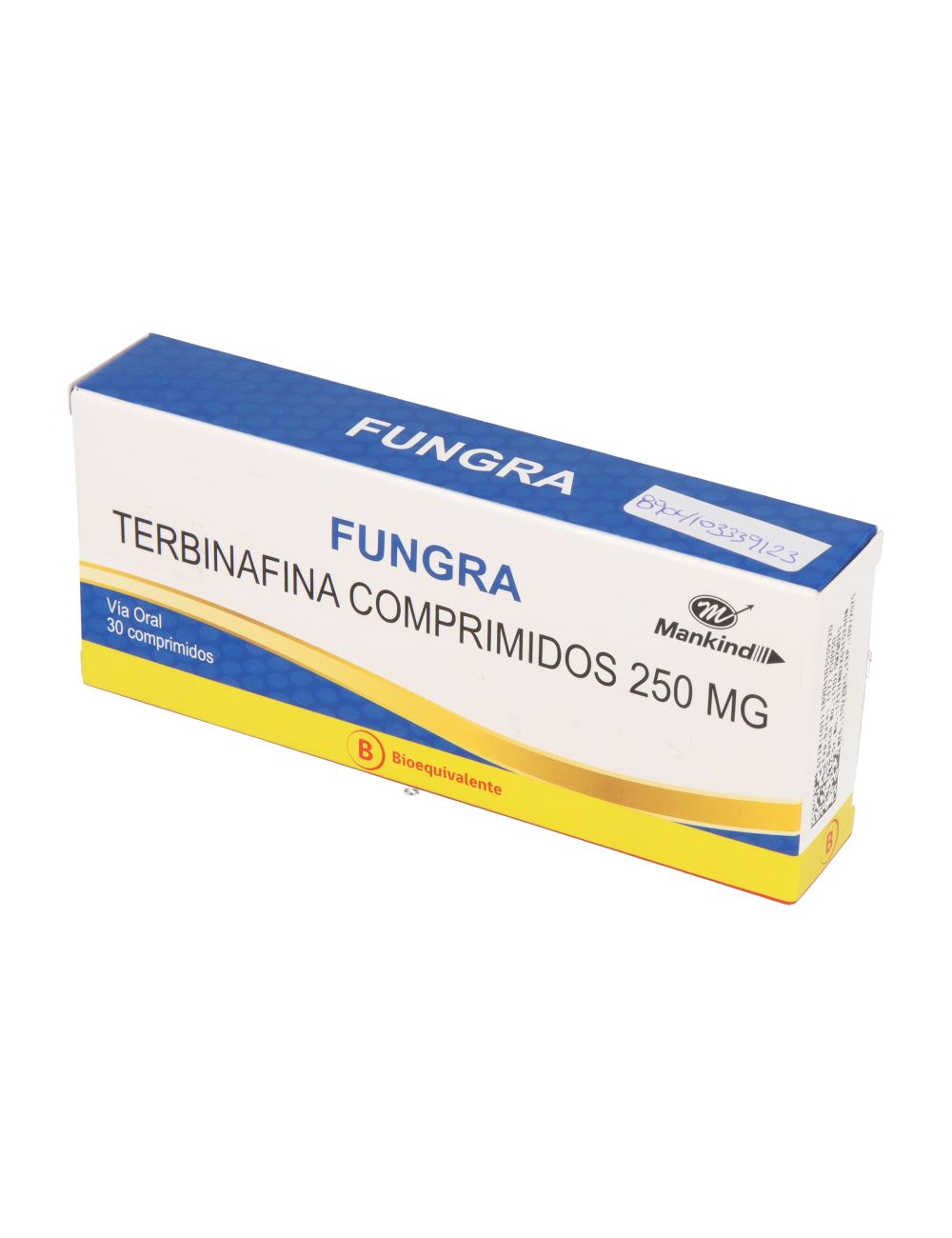 TERBINAFINA FUNGRA 250 MG 30 COMPRIMIDOS BIOEQUIVALENTE LABORATORIO MANKIND CENABAST
