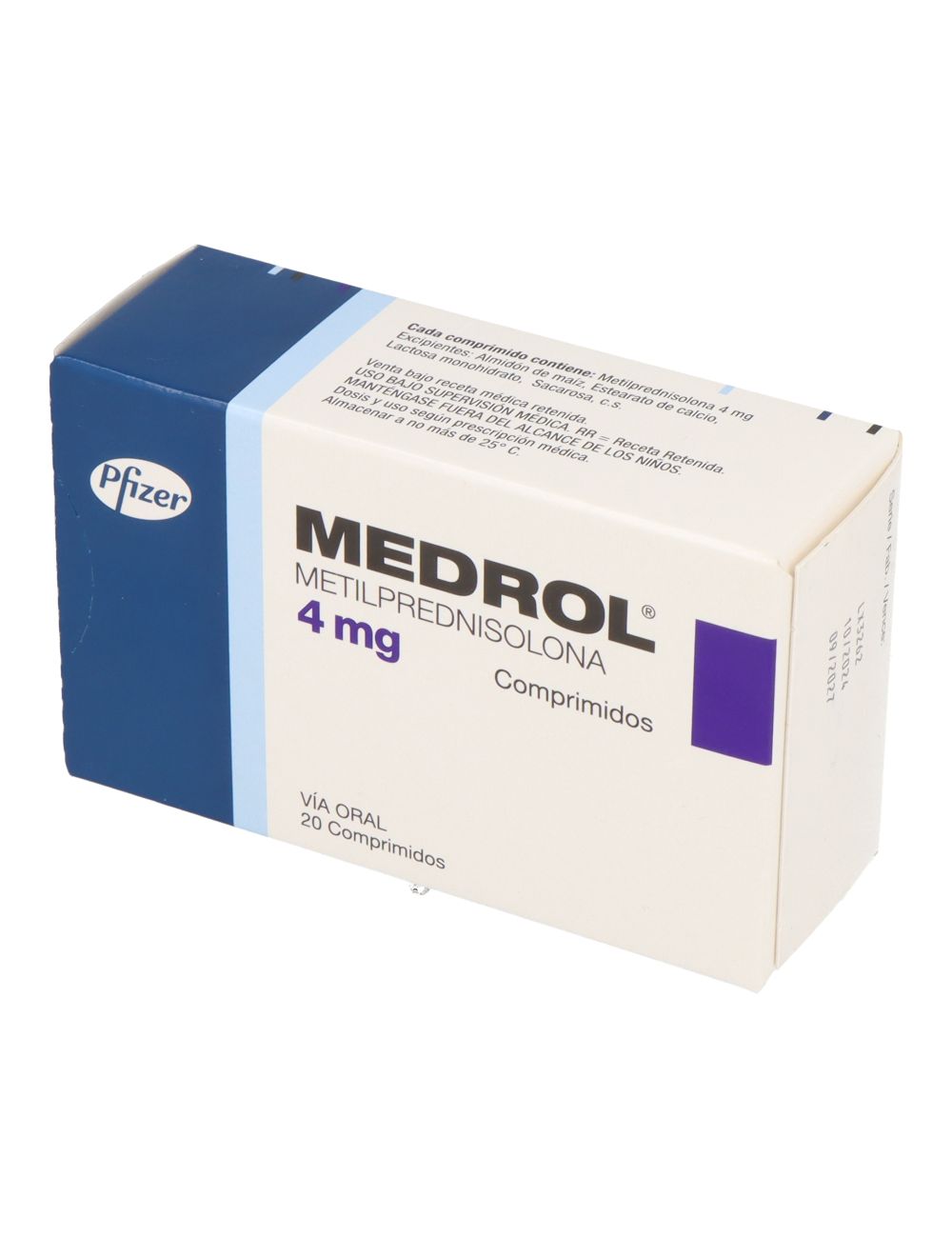 MEDROL METILPREDNISOLONA  4MG 20 COMPRIMIDOS PFIZER CENABAST