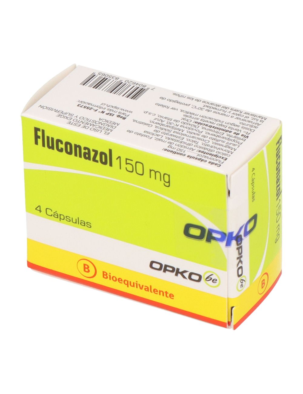 FLUCONAZOL 150 MG 4 CAPSULAS BIOEQUIVALENTE OPKO CENABAST