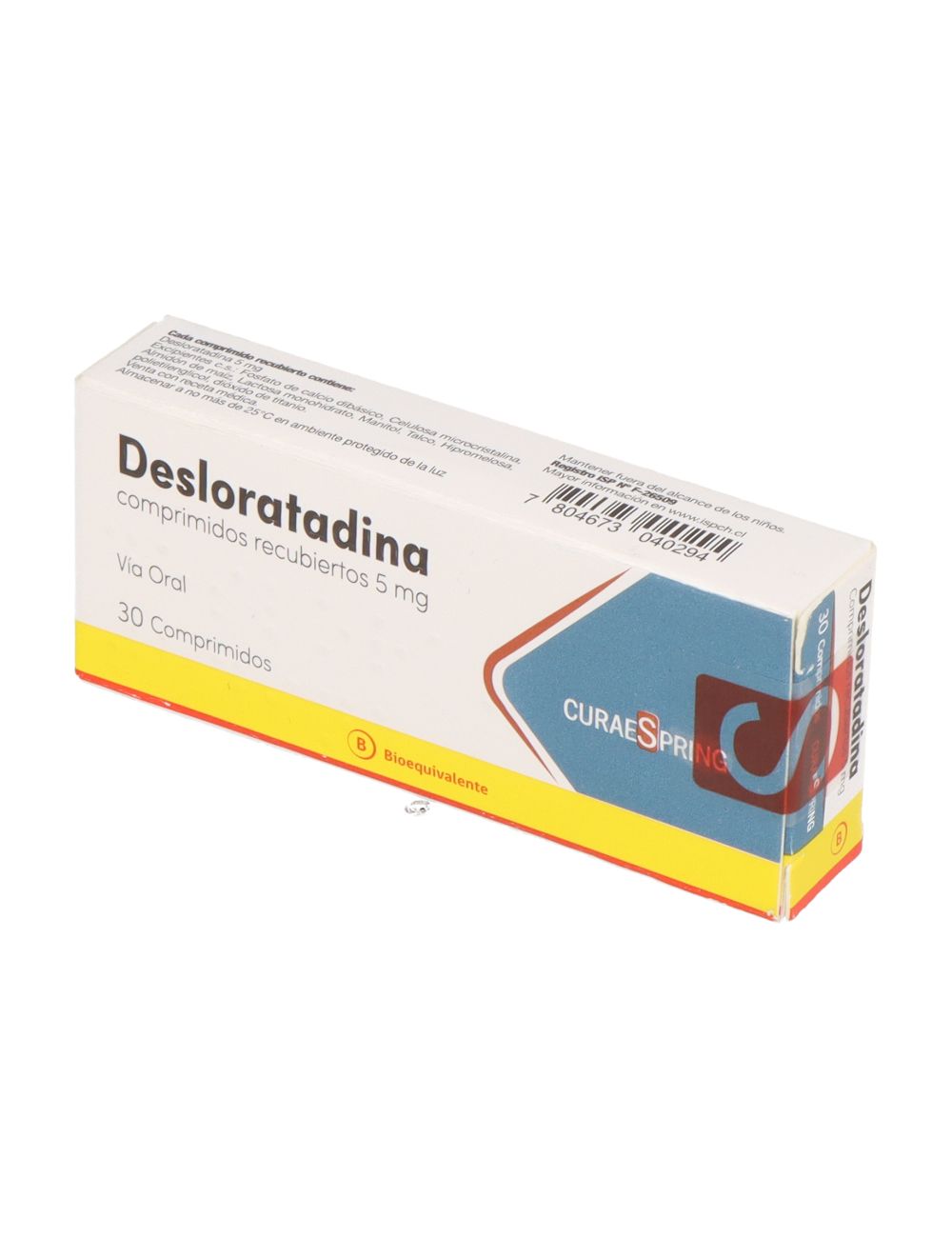 DESLORATADINA 5 MG 30 COMPRIMIDOS BIOEQUIVALENTE LABORATORIO CURAESPRING CENABAST