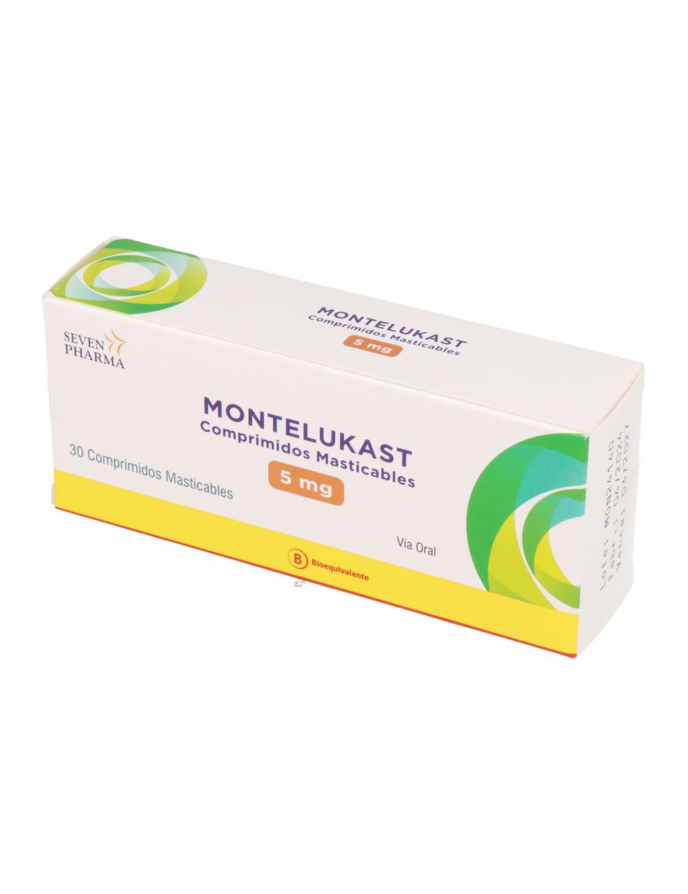 MONTELUKAST 5MG 30 COMPRIMIDOS MASTICABLES BIOEQUIVALENTE SEVEN PHARMA CENABAST