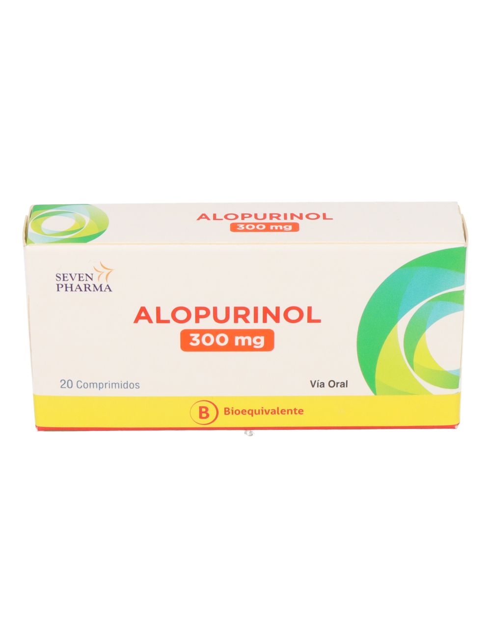 ALOPURINOL 300 MG 20 COMPRIMIDOS BIOEQUIVALENTE LABORATORIO SEVEN PHARMA