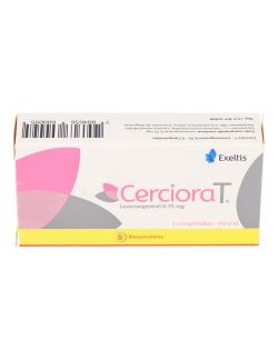 CERCIORA T  LEVONOGESTREL 0.75 MG  2 COMPRIMIDOS BIOEQUIVALENTE EXELTIS