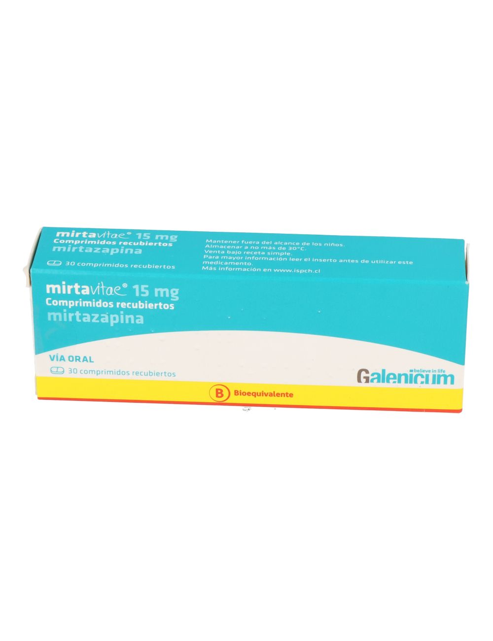 MIRTAZAPINA MIRTAVITAE 15 MG 30 COMPRIMIDOS BIOEQUIVALENTE LABORATORIO GALENICUM CENABAST