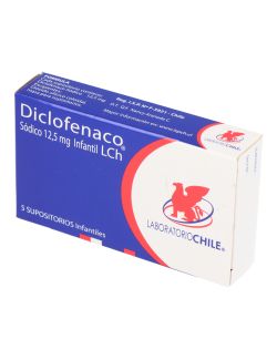 DICLOFENACO SODICO INFANTIL 12.5 MG 5 SUPOSITORIOS LABORATORIO CHILE