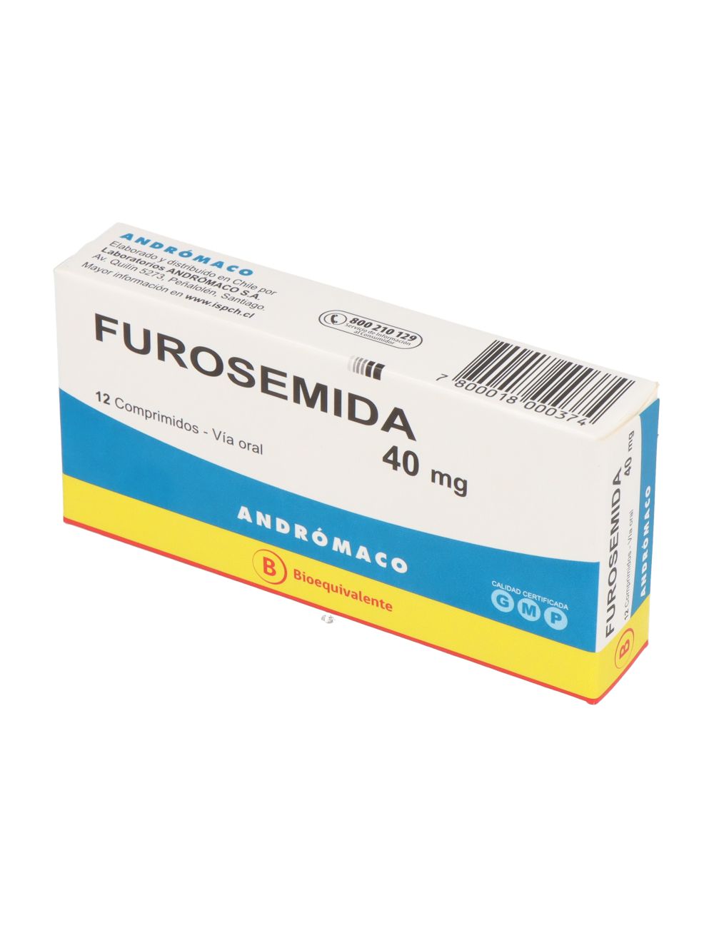 FUROSEMIDA 40 MG 12 COMPRIMIDOS BIOEQUIVALENTE LABORATORIO ANDROMACO CENABAST
