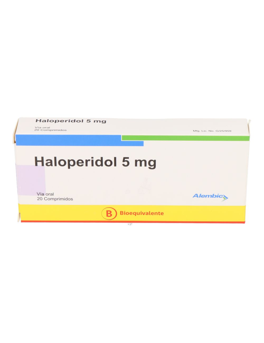 HALOPERIDOL 5 MG 20 COMPRIMIDOS BIOEQUIVALENTE LABORATORIO ALEMBIC CENABAST
