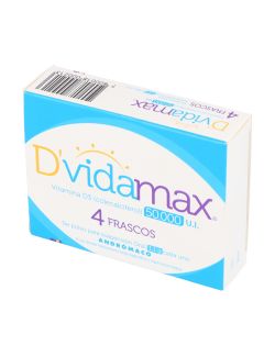 DVIDAMAX VITAMINA D-3 50.000 UI POLVO PARA SUSPENSIÓN ORAL 1.1 GR 4 FRASCOS ANDROMACO