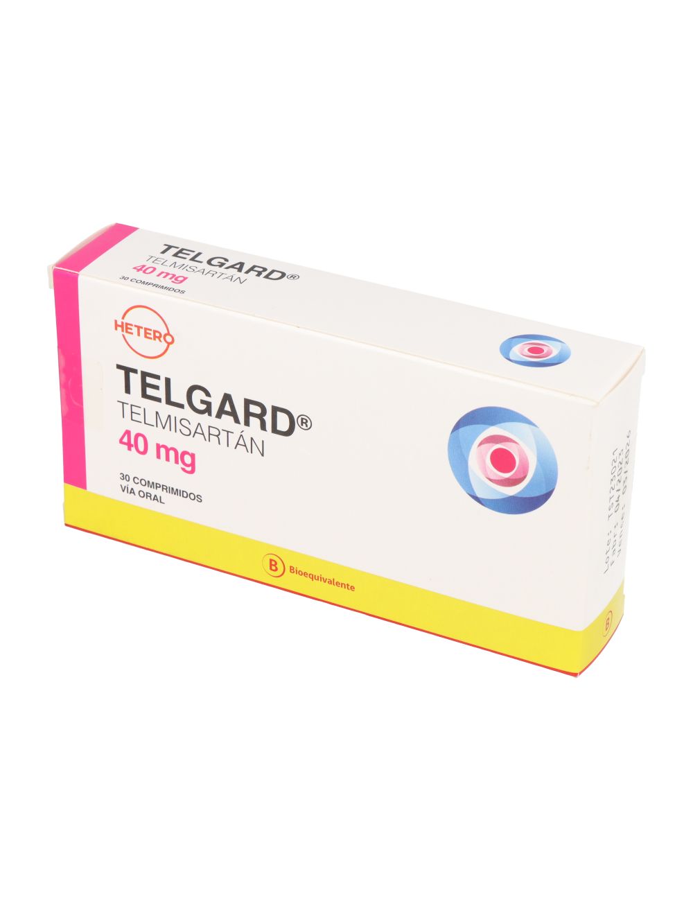TELGARD TELMISARTAN 40 MG 30 COMPRIMIDOS BIOEQUIVALENTE LABORATORIO HETERO CENABAST