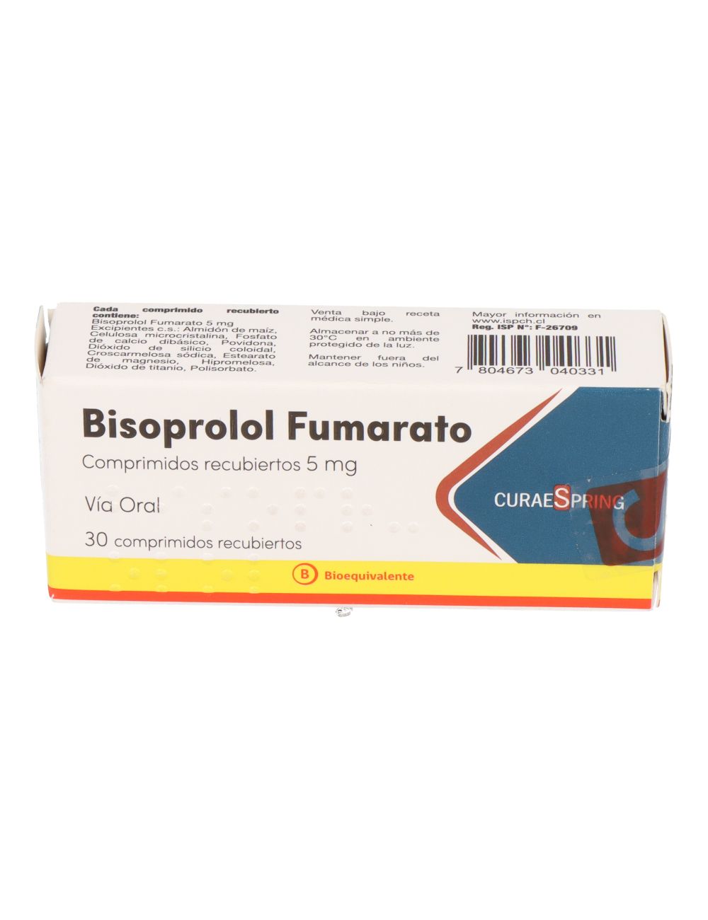 BISOPROLOL FUMARRATO 5 MG COMPRIMIDOS RECUBIERTOS CURAE SPRING CENABAST
