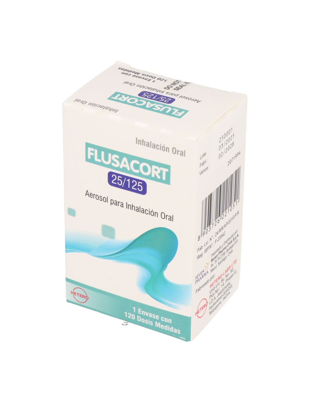 FLUSACORT SALMETEROL FLUTICASONA 25/125 MCG 120 DOSIS LABORATORIO HETERO CENABAST