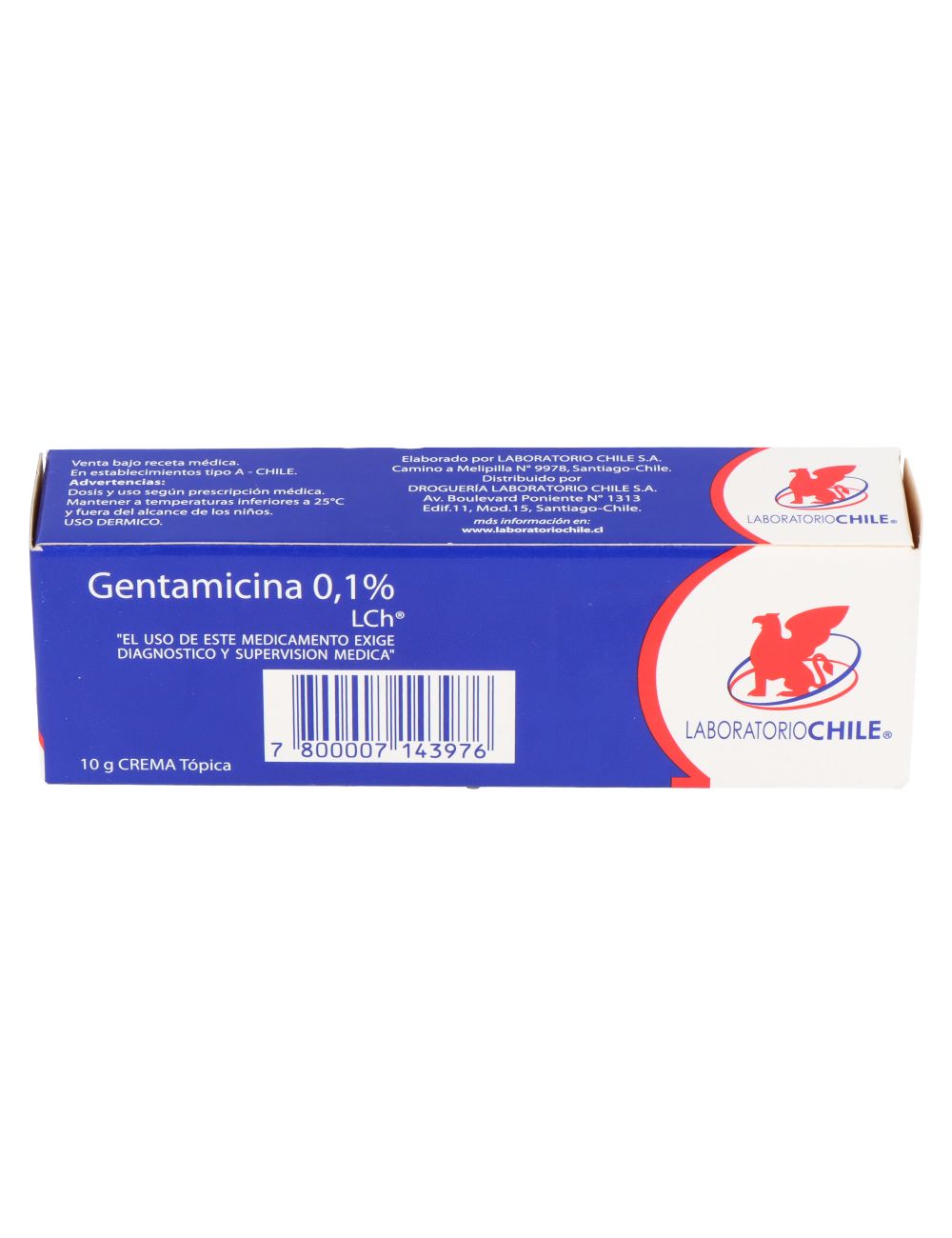 GENTAMICINA 0.1 CREMA DERMICA 10GR L.CHILE