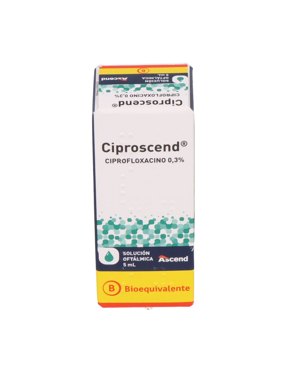 CIPROSCEND CIPROFLOXACINO 0,3% SOLUCION OFTALMICA 5 ML BIOEQUIVALENTE LABORATORIO ASCEND CENABAST