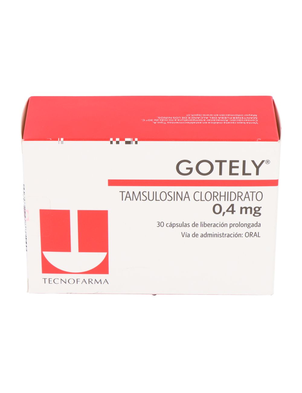 GOTELY 0.4 MG TAMSULOSINA 30 CAPSULAS BIOEQUIVALENTE LAB. TECNOFARMA