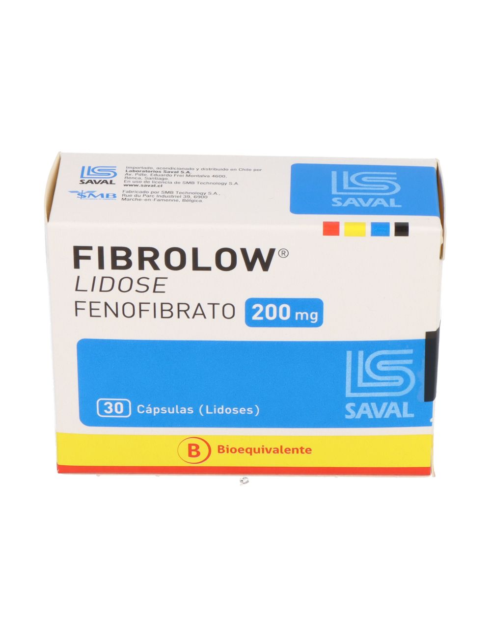 FIBROLOW LIDOSE FENOFIBRATO 200 MG 30 CAPSULAS BIOEQUIVALENTE LABORATORIO SAVAL CENABAST