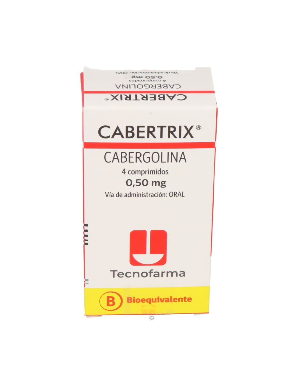 CABERTRIX CABERGOLINA 0,5 MG 4 COMPRIMIDOS BIOEQUIVALENTE LABORATORIO TECNOFARMA CENABAST
