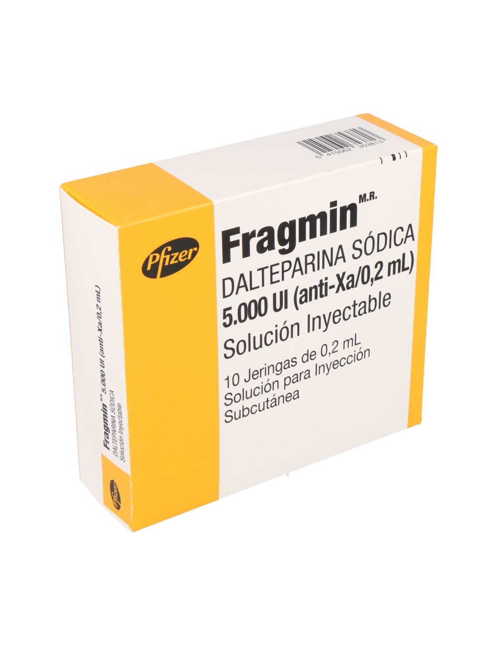FRAGMIN DALTAPERINA SODICA 5000 UI SOLUCION INYECTABLE 10 JERINGAS DE 0,2 ML LABORATORIO PFIZER