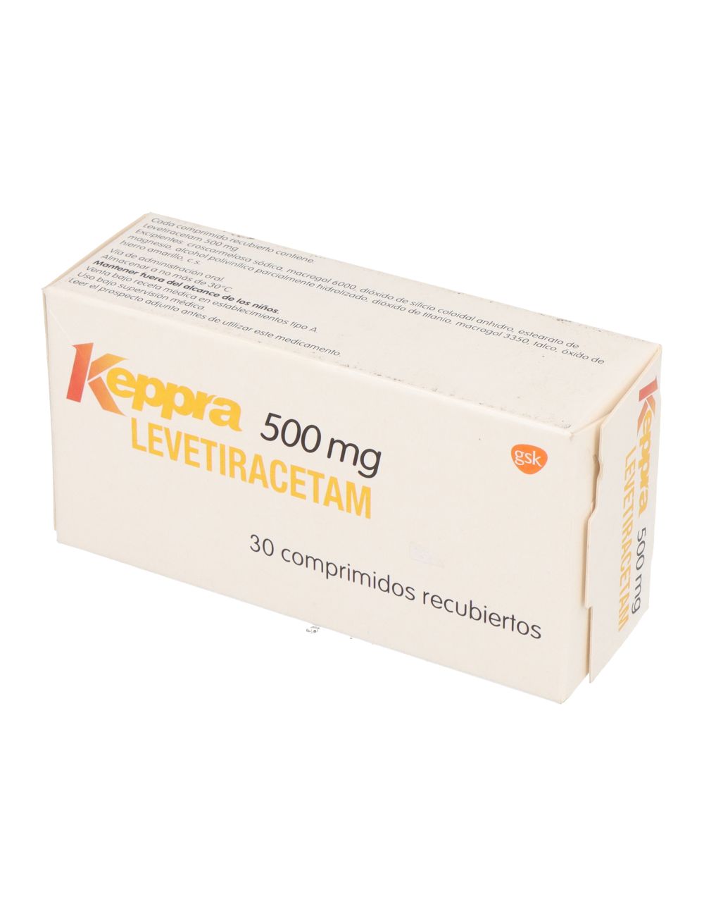 KEPPRA LEVETIRACETAM 500MG 30 COMPRIMIDOS RECUBIERTOS LABORATORIO GSK