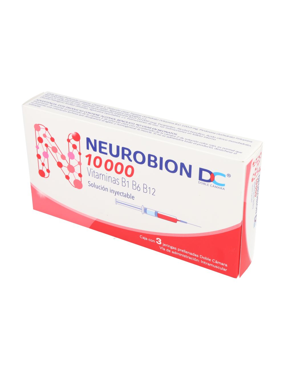 NEUROBION VITAMINAS B1-B6-B12 DOBRE CAMARA 3 JERINGAS PRELLENADAS LAB. MERCK