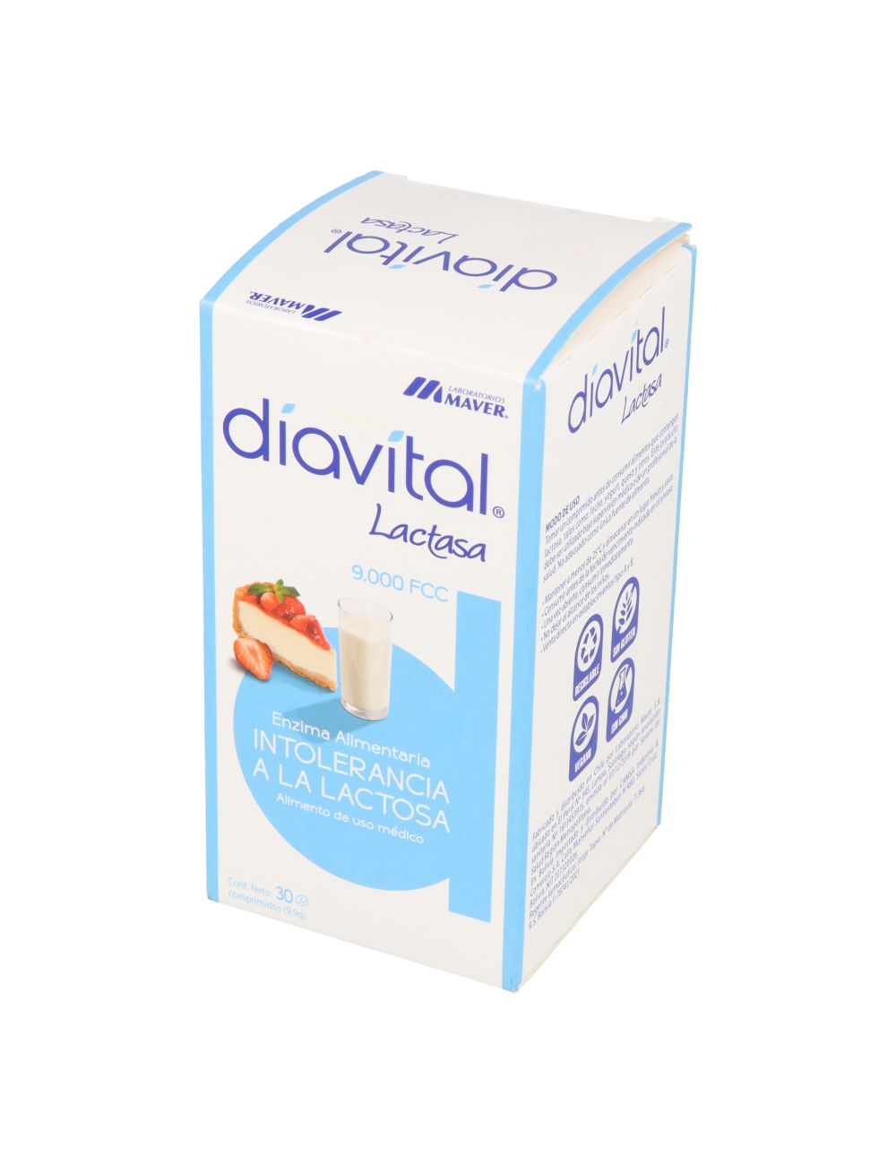 DIAVITAL LACTASA ENZIMA ALIMENTARIA 30 COMPRIMIDOS 9000 FCC LABORATORIO MAVER