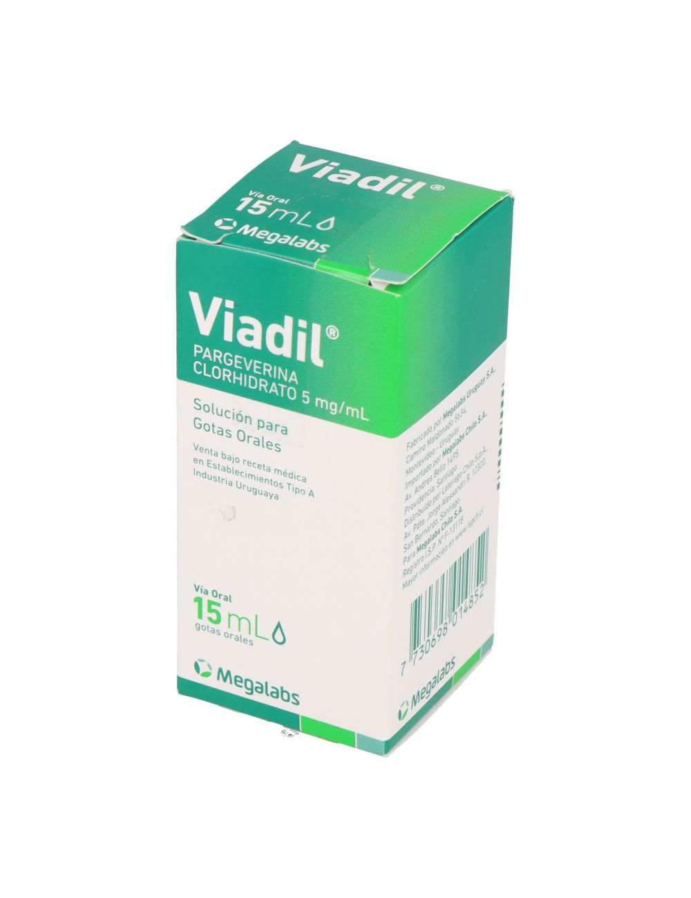 VIADIL PARGAVERINA CLORHIDRATO 5 MG/ML GOTAS 15ML LAB.PHARMA INVESTI