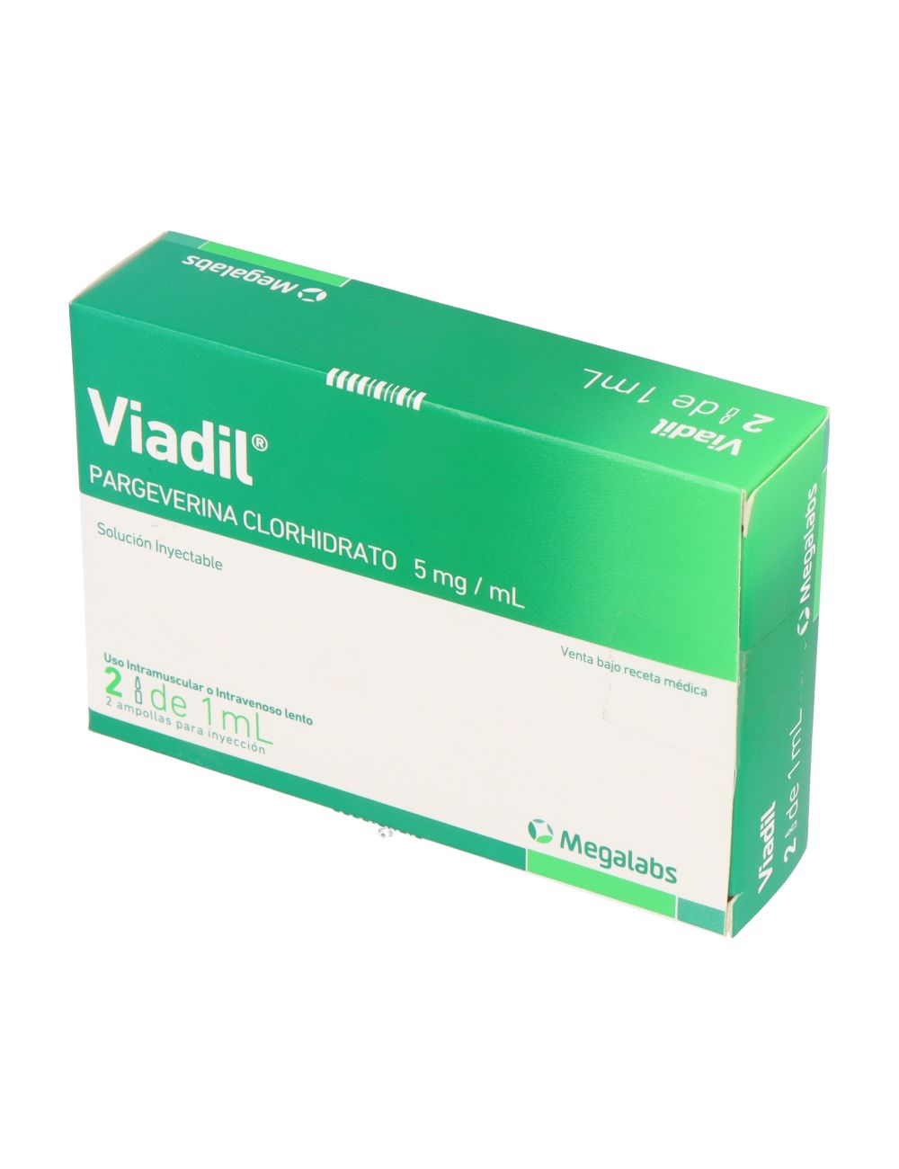 VIADIL PARGEVERINA CLORHIDRATO 5 MG/ML 2 AMPOLLAS LABORATORIO PHARMA INVESTI