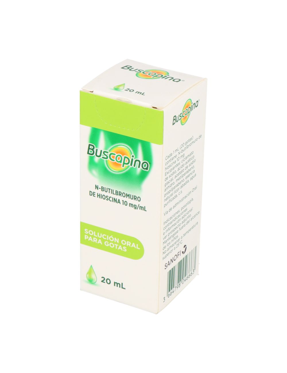 BUSCAPINA N-BUTILBROMURO DE HIOSCINA 10 MG/ML SOLUCION ORAL PARA GOTAS 20 ML LABORATORIO SANOFI