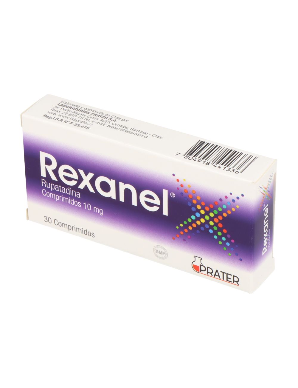 REXANEL RUPATADINA 10 MG 30 COMPRIMIDOS LABORATORIO PRATER