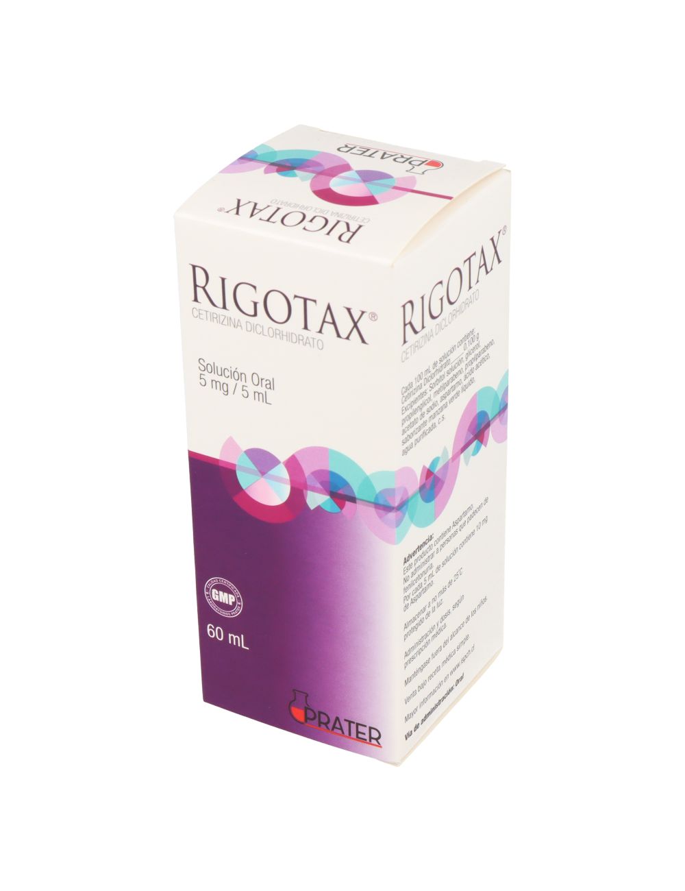 RIGOTAX CETIRIZINA DICLORHIDRATO 5MG/5ML SOLUCION ORAL 60 ML LABORATORIO PRATER