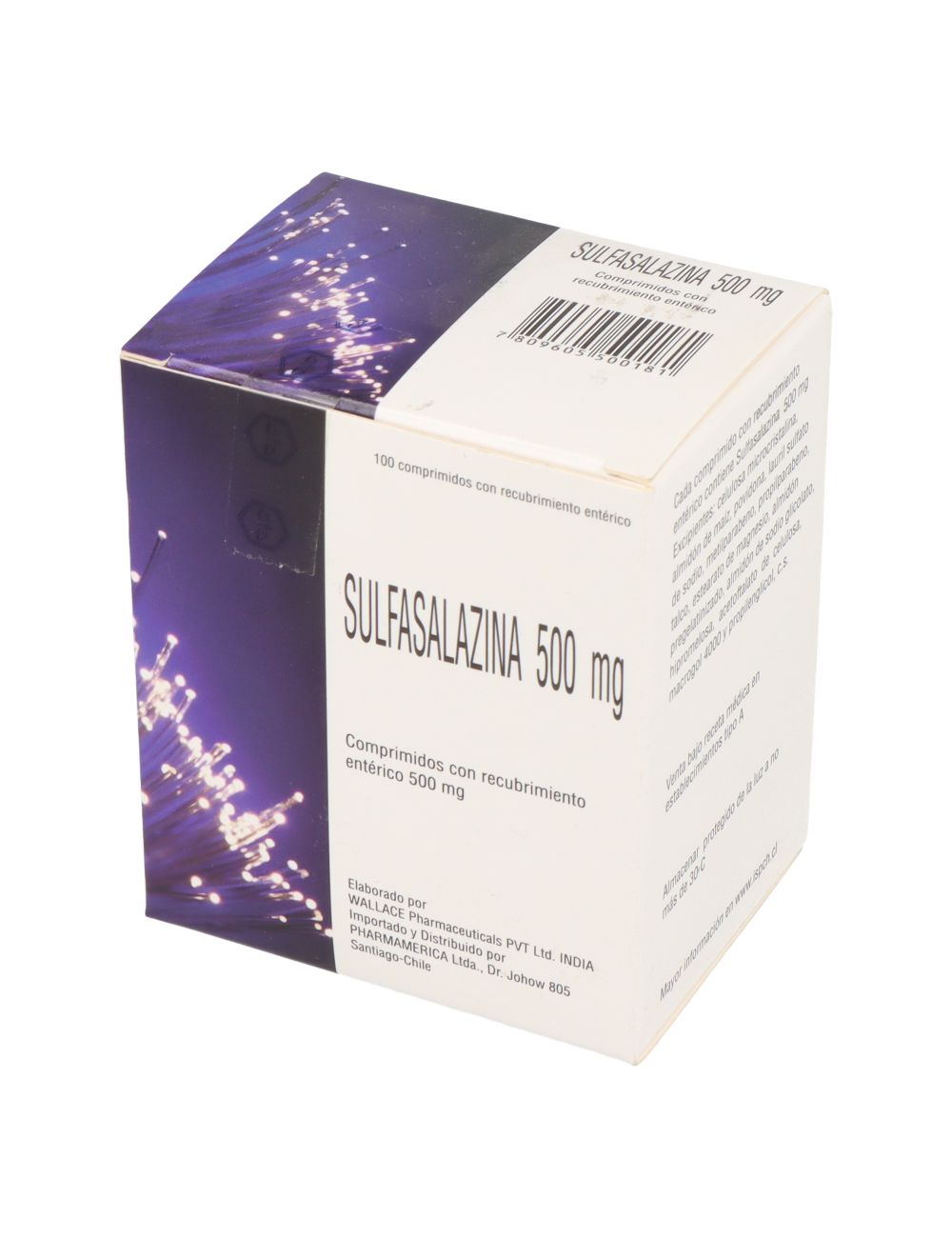 SULFASALAZINA 500 MG 100 COMPRIMIDOS RECUBIERTOS LABORATORIO PHARMAMERICA
