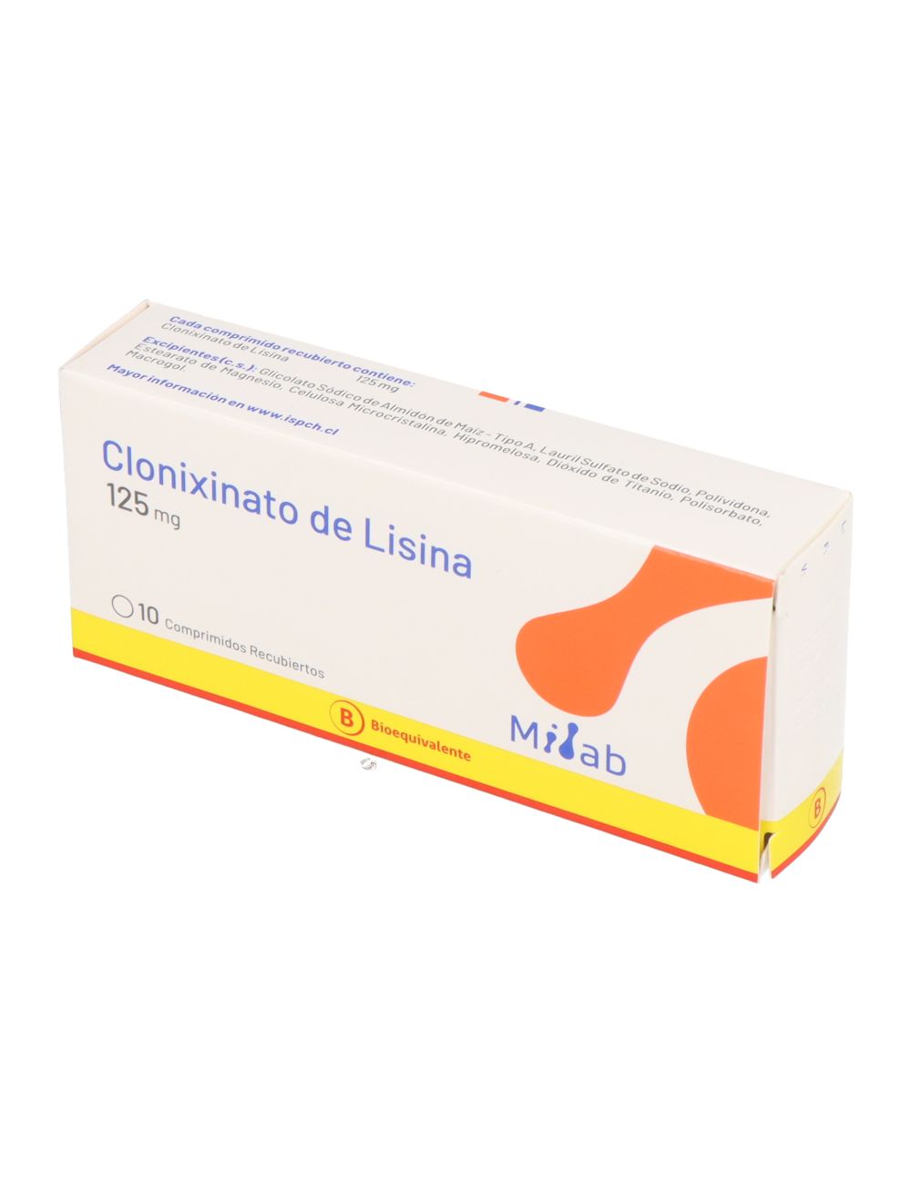 CLONIXINATO DE LISINA 125 MG 10 COMPRIMIDOS RECUBIERTOS BIOEQUIVALENTE LABORATORIO MINTLAB