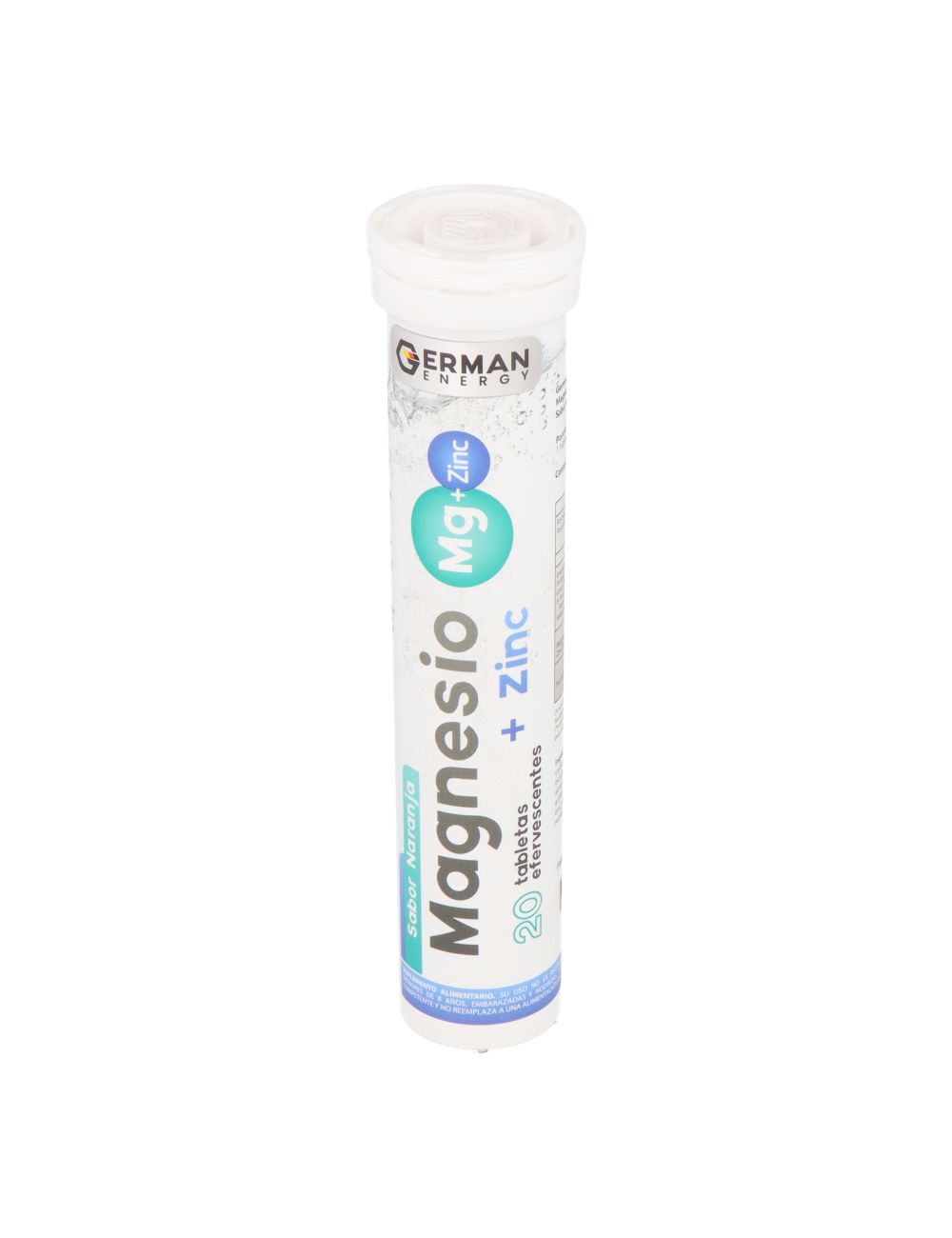 MAGNESIO+ ZINC 20 TABLETAS EFERVESCENTES GERMAN ENERGY