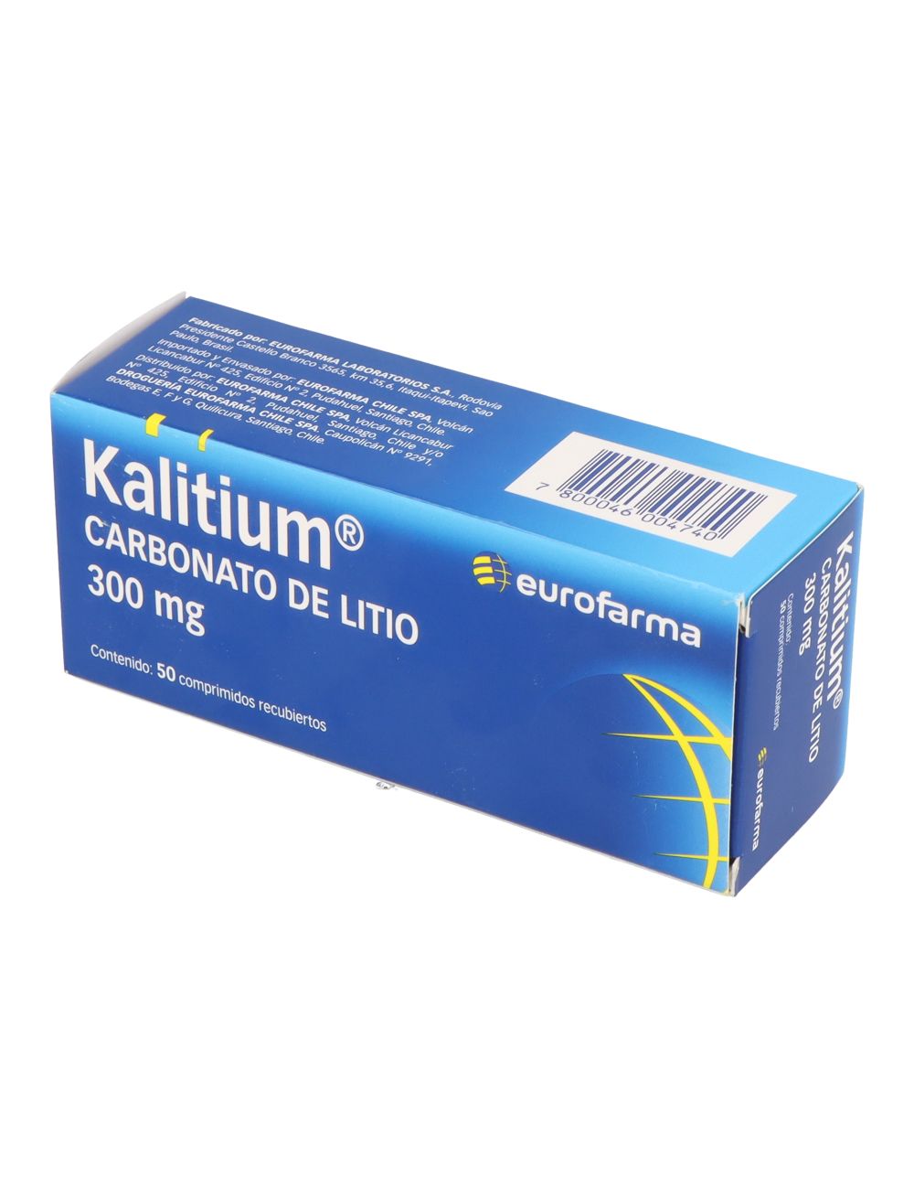 KALITIUM CARBONATO DE LITIO 300MG 50 COMPRIMIDOS LABORATORIO EUROFARMA